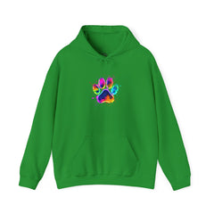 Colourful Paw Print Hoodie for Animal Lovers