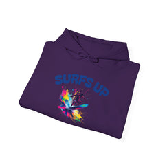 Surf's Up Unisex Heavy Blend Hooded Sweatshirt - Vibrant Beachwear for Surfers
