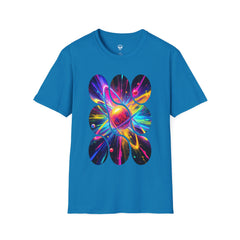 Colorful Atom Graphic T-Shirt, Unisex Casual Tee, Astronaut Art, Space Lover Gift, Festival Wear, Cosmic Vibes