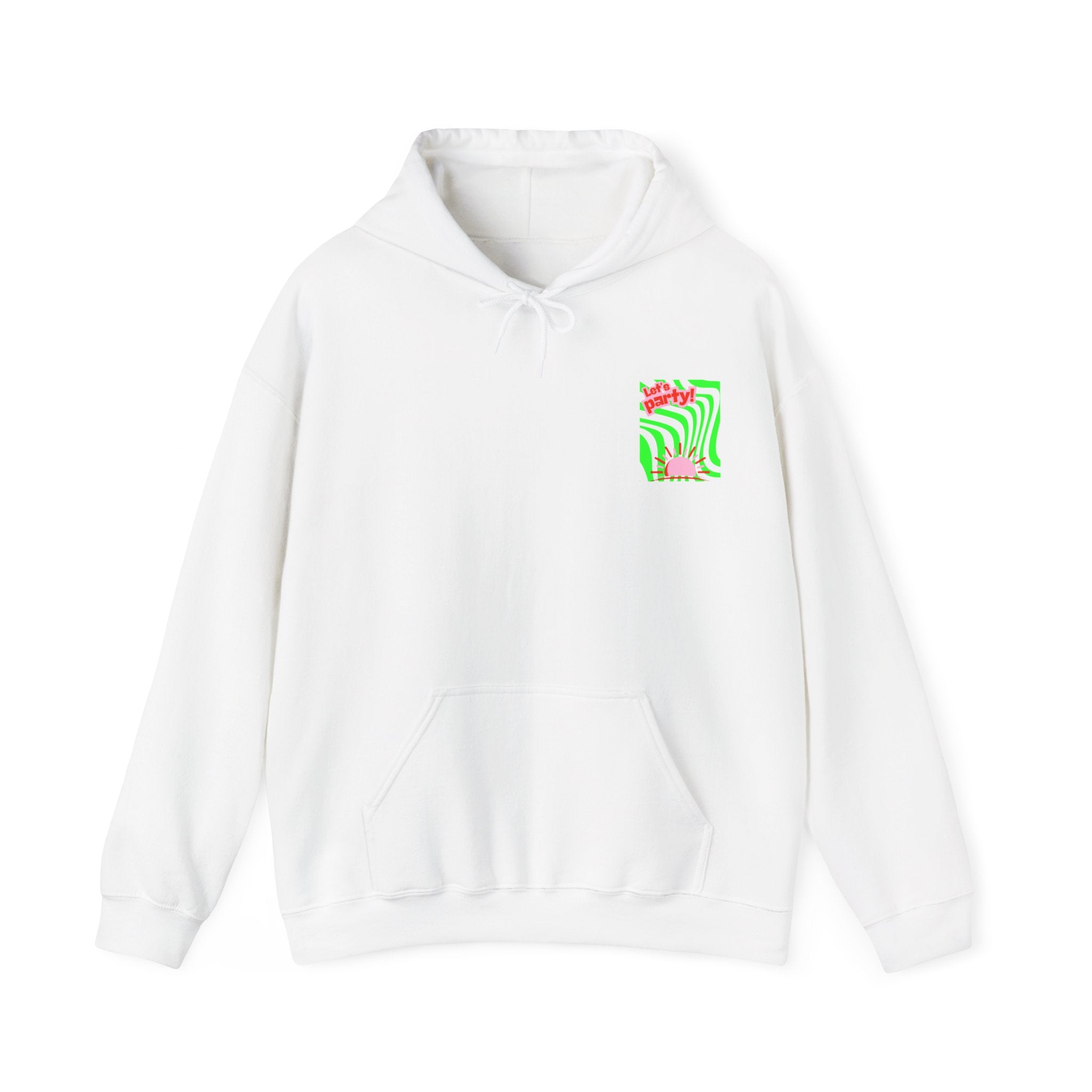 Colorful Party-Themed Hooded Sweatshirt – Perfect for Celebrations, Casual Wear, Gifts, Festivals, Unisex Style