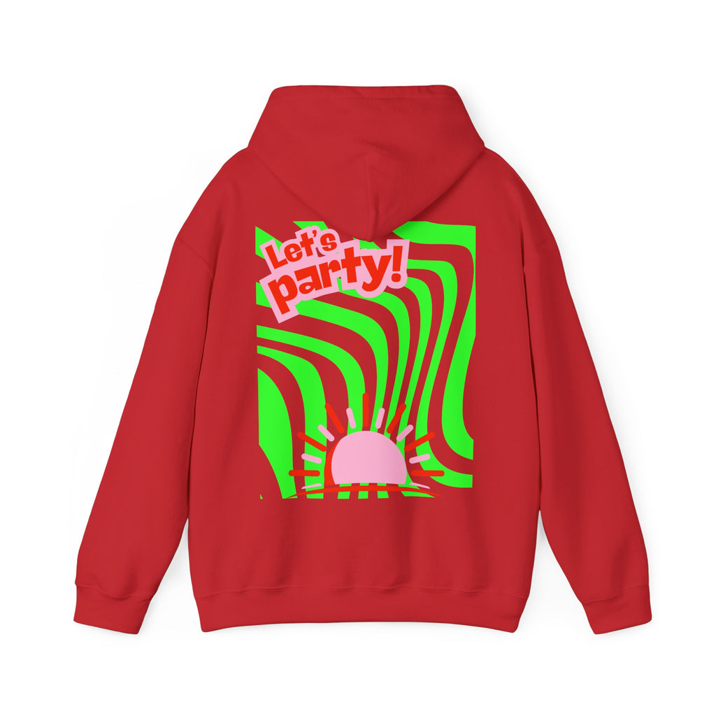 Colorful Party-Themed Hooded Sweatshirt – Perfect for Celebrations, Casual Wear, Gifts, Festivals, Unisex Style