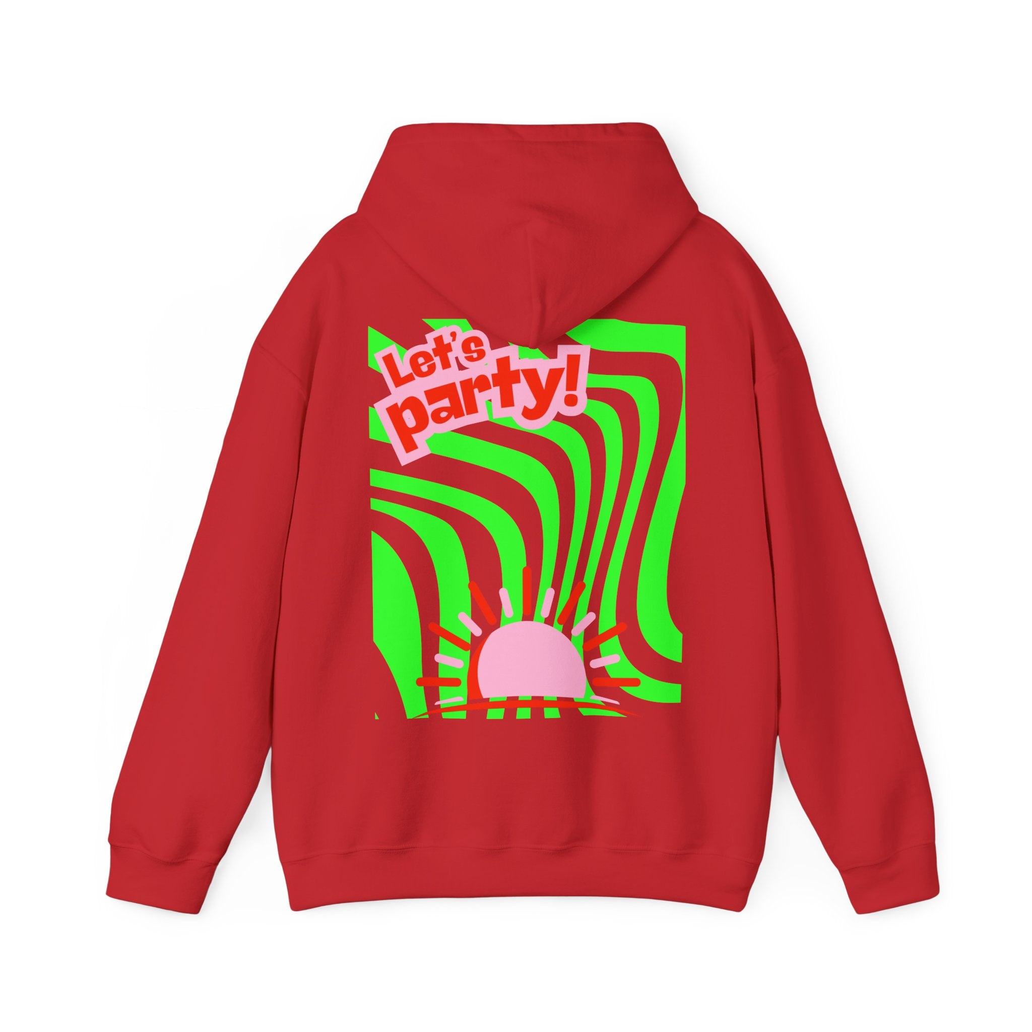 Colorful Party-Themed Hooded Sweatshirt – Perfect for Celebrations, Casual Wear, Gifts, Festivals, Unisex Style