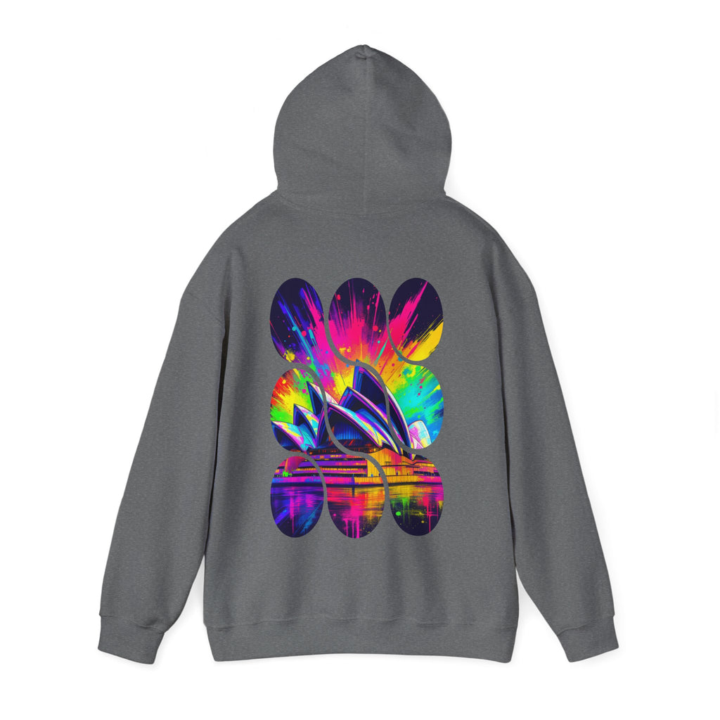 Colorful City View Abstract Hoodie with Eye-Catching Design, Perfect for Casual Wear, Art Lovers, Gift for Friends, Cozy Layering