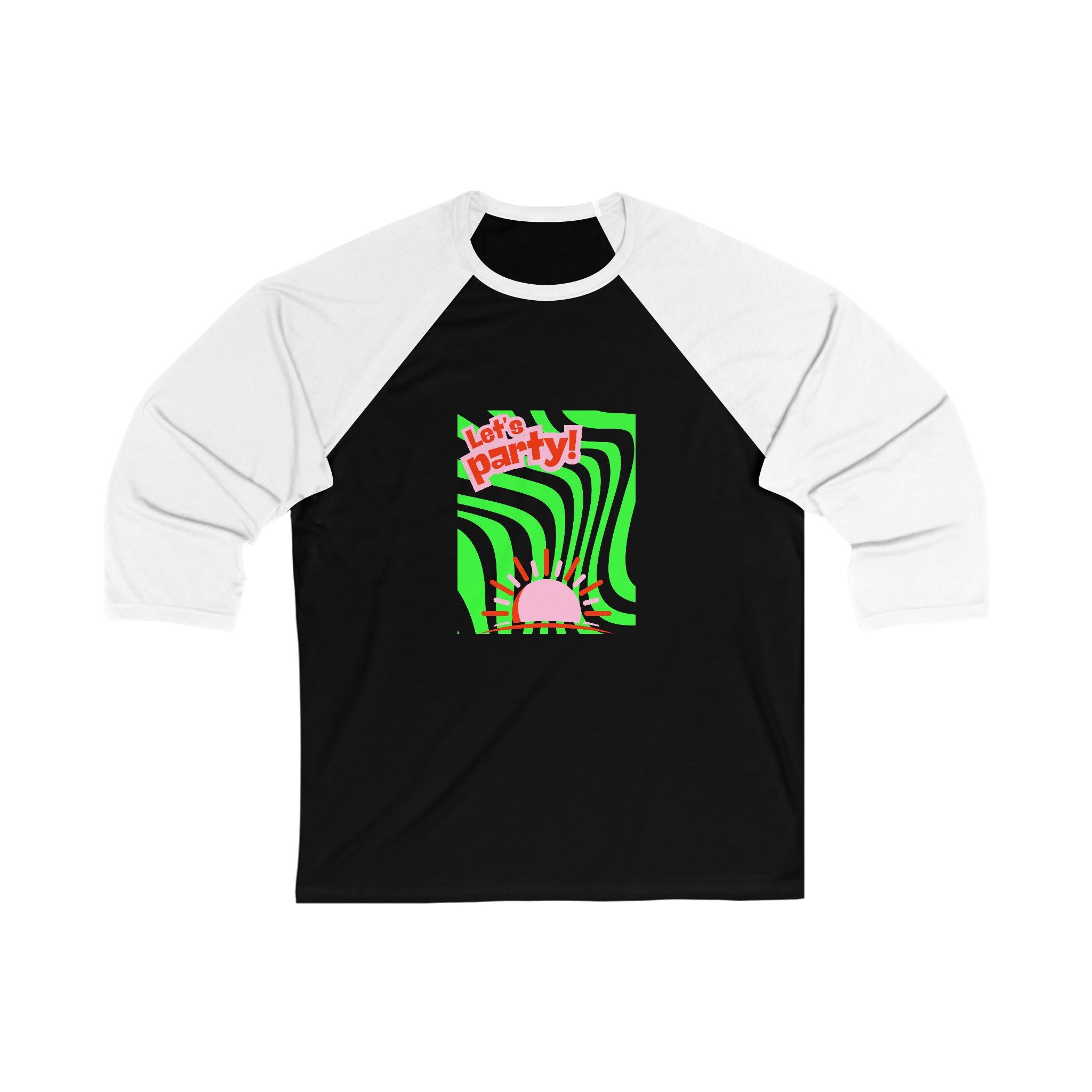Retro Party Baseball Tee - Let's Party Graphic, Unisex Top, Casual Wear, Summer Vibes, Festival Style, Gift for Friends
