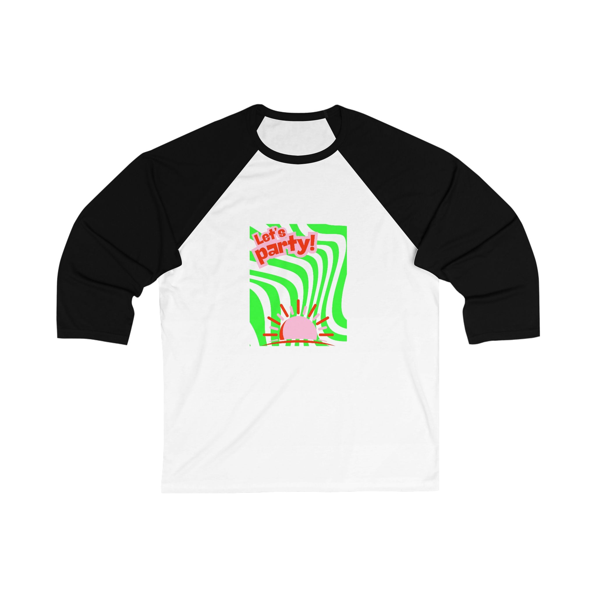 Retro Party Baseball Tee - Let's Party Graphic, Unisex Top, Casual Wear, Summer Vibes, Festival Style, Gift for Friends