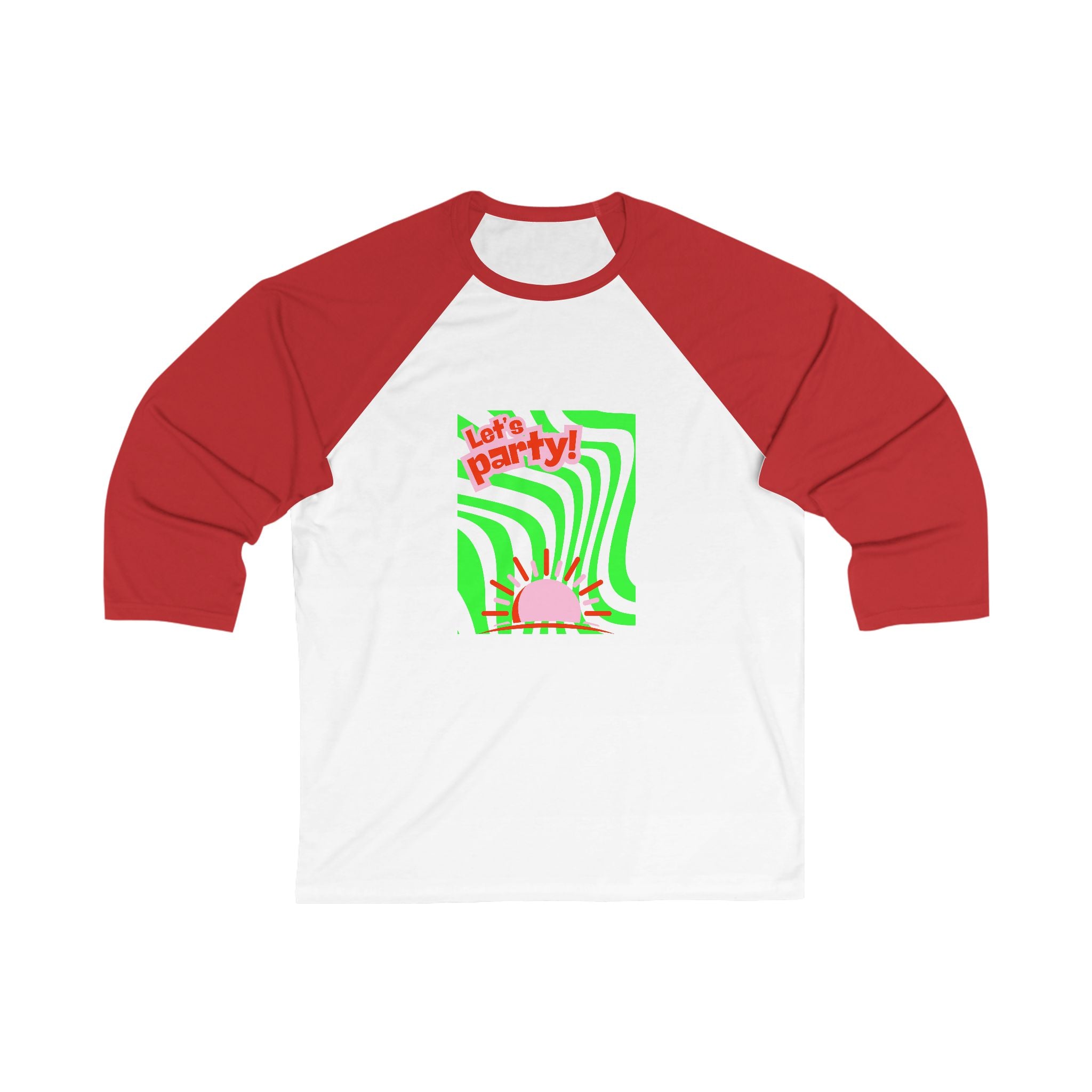 Retro Party Baseball Tee - Let's Party Graphic, Unisex Top, Casual Wear, Summer Vibes, Festival Style, Gift for Friends
