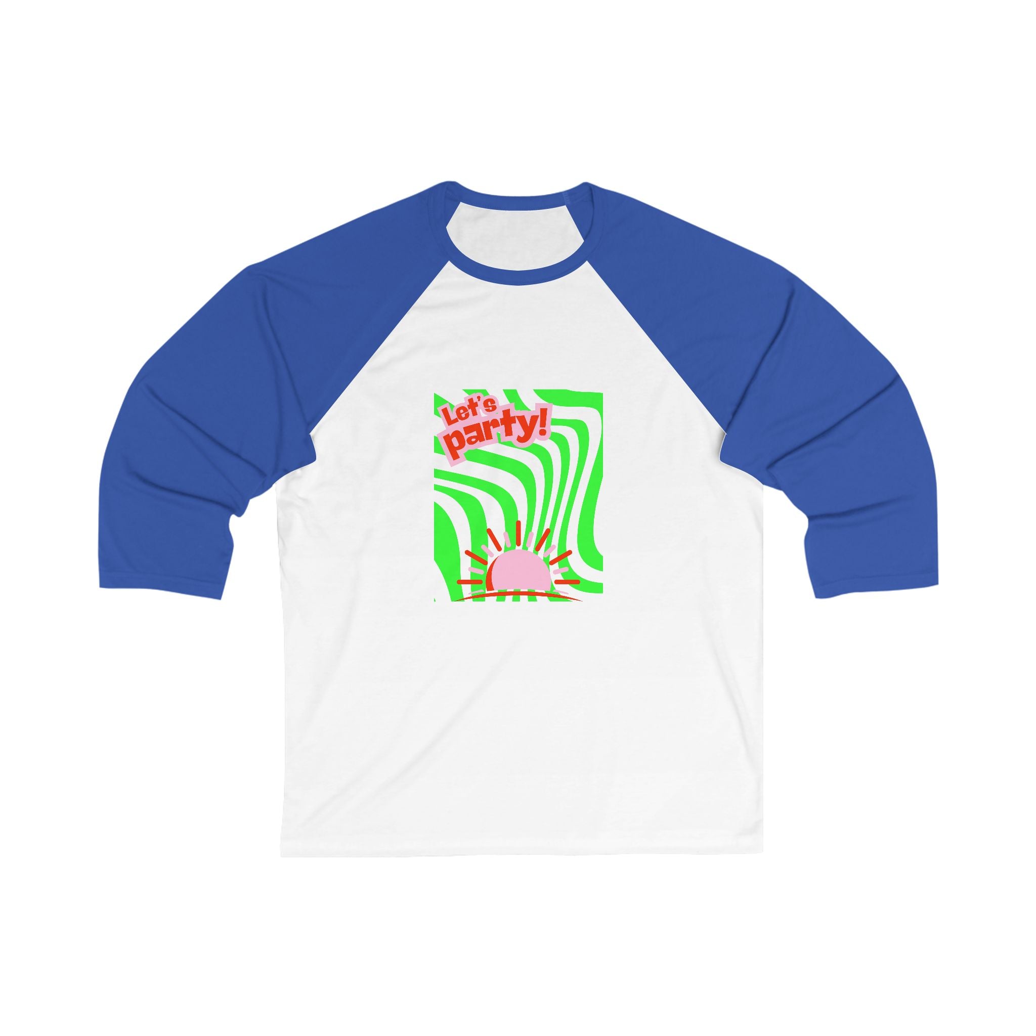 Retro Party Baseball Tee - Let's Party Graphic, Unisex Top, Casual Wear, Summer Vibes, Festival Style, Gift for Friends