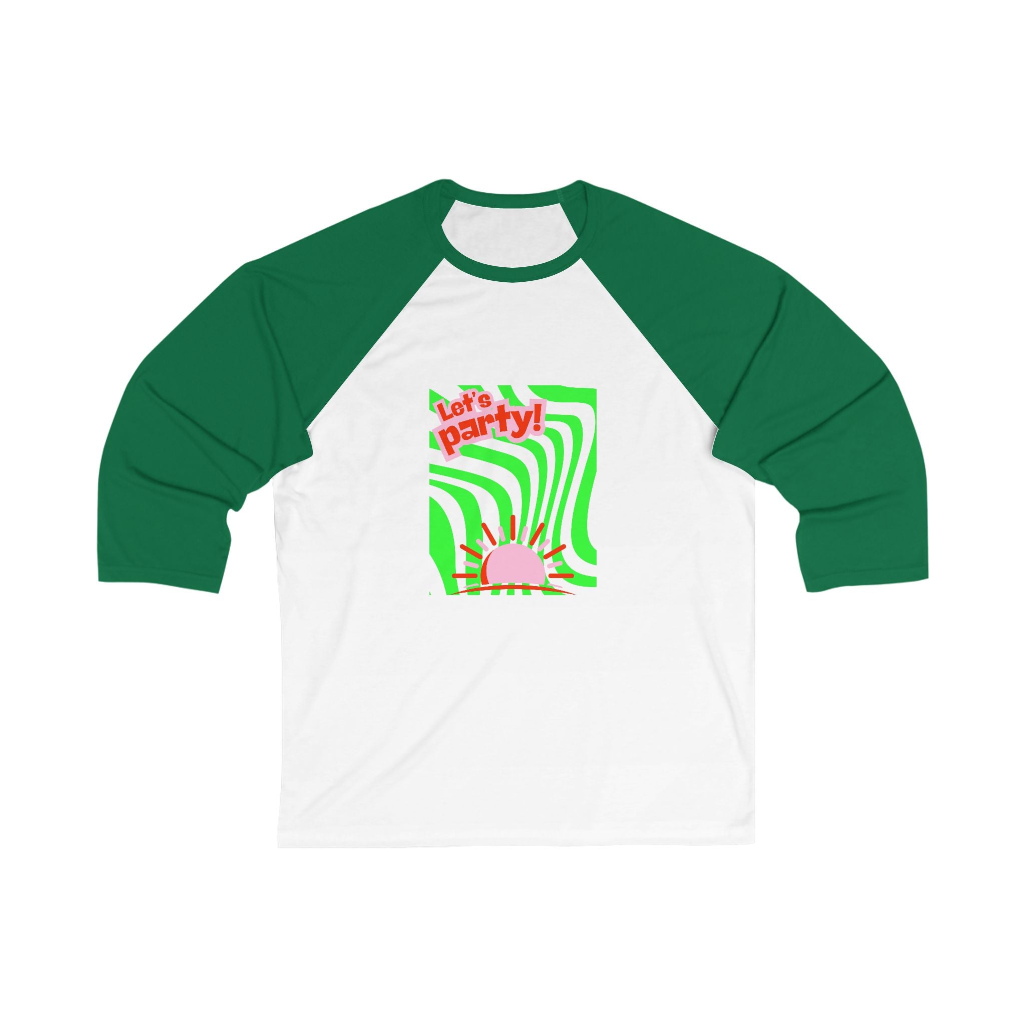 Retro Party Baseball Tee - Let's Party Graphic, Unisex Top, Casual Wear, Summer Vibes, Festival Style, Gift for Friends