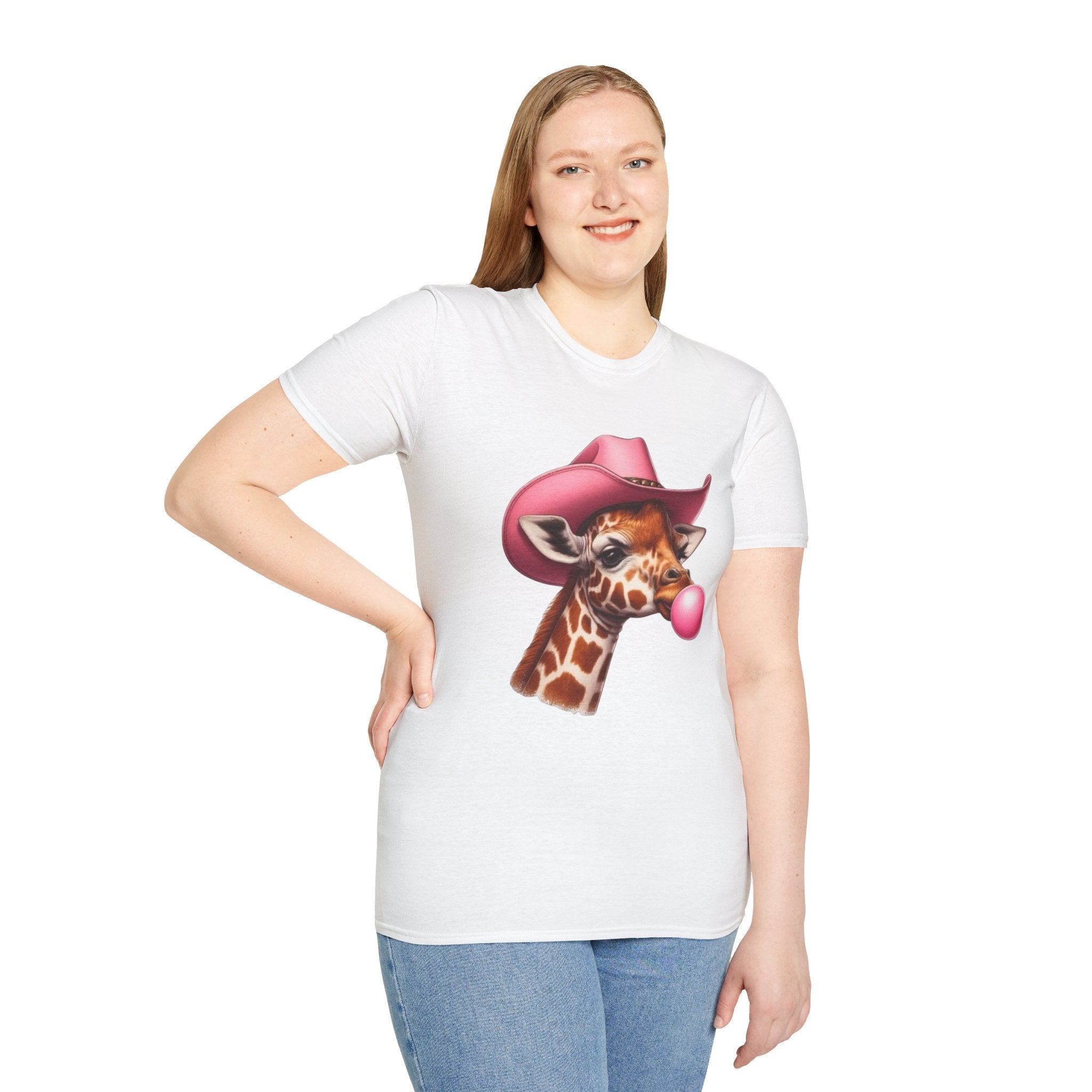 Whimsical Giraffe T-Shirt, Fun Casual Tee, Gifts for Animal Lovers, Birthday Apparel, Cute Graphic Shirt