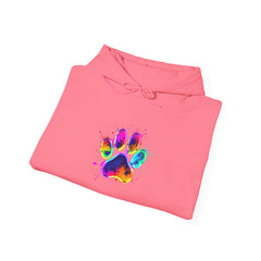Colourful Paw Print Hoodie for Animal Lovers