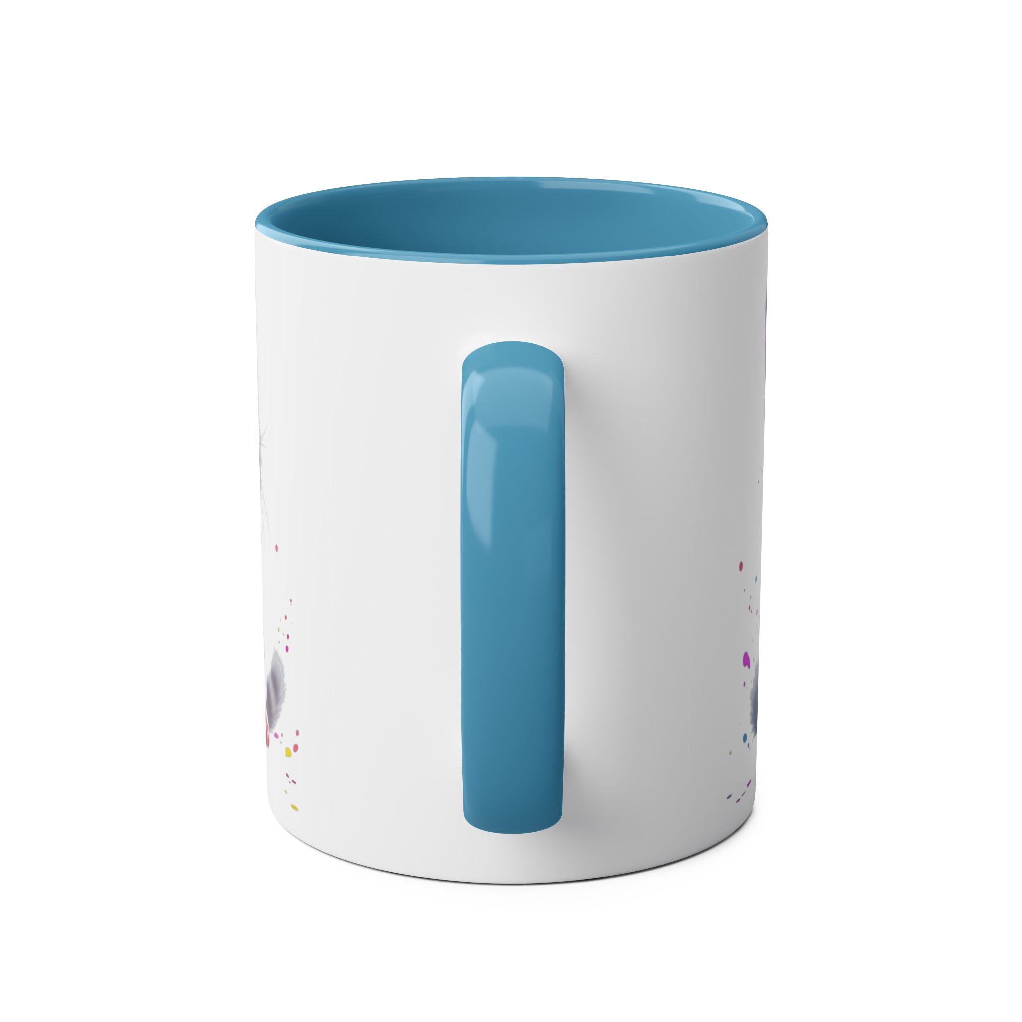 Cute Cat Two-Tone Coffee Mug for Cat Lovers