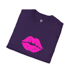 Kiss Lip Graphic Tee – Cute Unisex T-Shirt for Flirty Vibes, Perfect for Valentine's Day, Casual Outings, Gifts, Summer Fashion