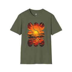Sunset Inspired Unisex T-Shirt, Colorful Graphic Tee, Retro Summer Apparel, Gift for Friends, Casual Weekend Wear