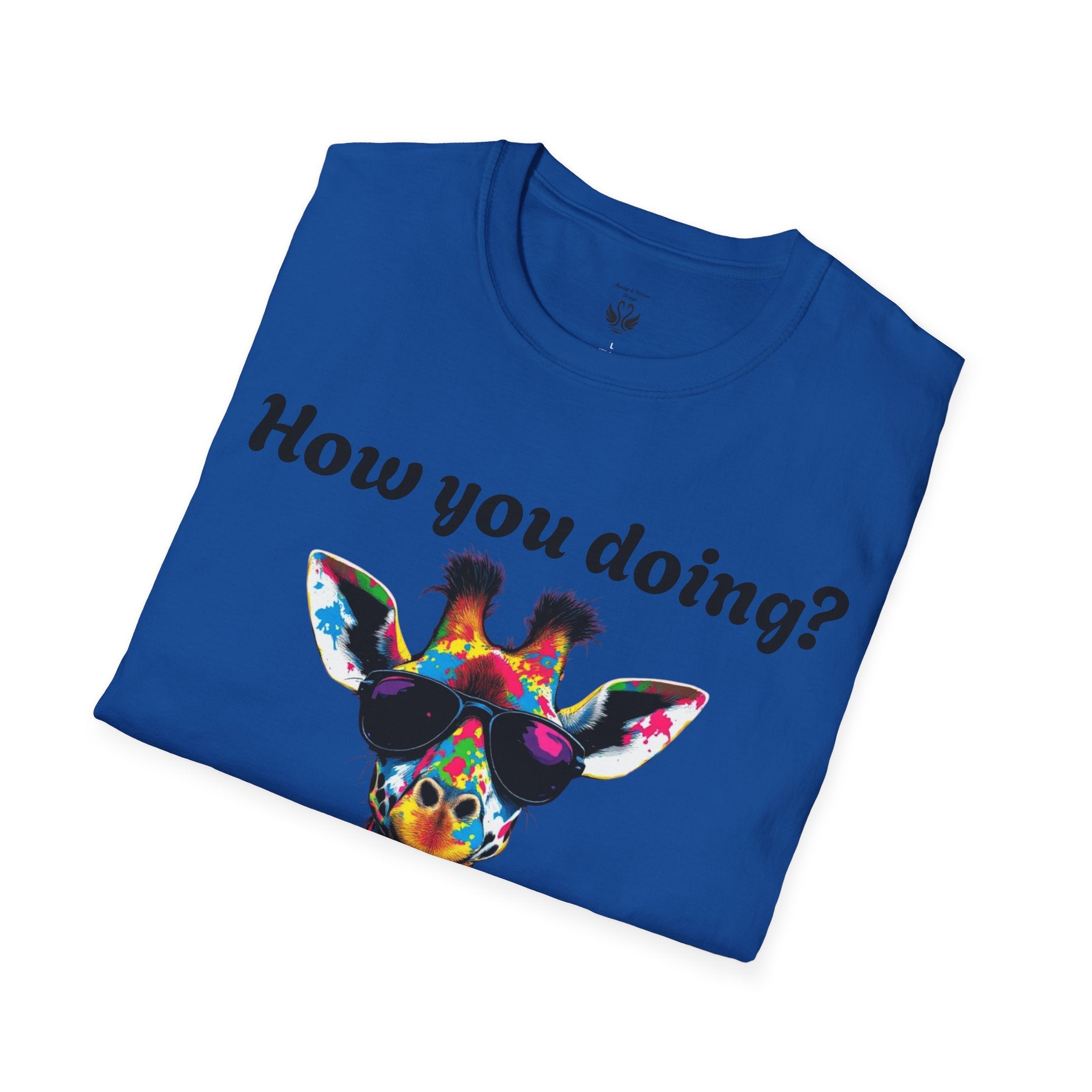 Colorful Giraffe T-Shirt: Fun Animal Tee, Gift for Animal Lovers, Quirky Statement Shirt, Cute Graphic Tee, Unique Birthday Present