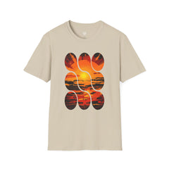 Sunset Inspired Unisex T-Shirt, Colorful Graphic Tee, Retro Summer Apparel, Gift for Friends, Casual Weekend Wear