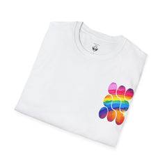 Vibrant Rainbow Softstyle T-Shirt, Unisex Pride Tee, LGBTQ+ Apparel, Colorful Casual Wear, Summer Festival Shirt