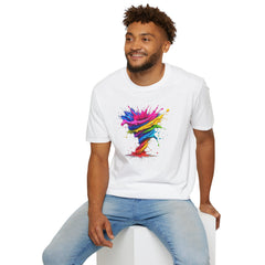 Vibrant Splash Art Tee, Colorful Unisex T-Shirt, Fun Graphic Tee, Summer Festival Top, Gift for Art Lovers, Casual Everyday Wear