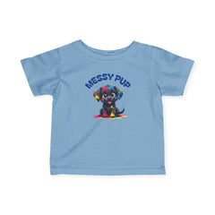Messy Pup Infant Tee - Cute Animal Graphic T-Shirt for Kids