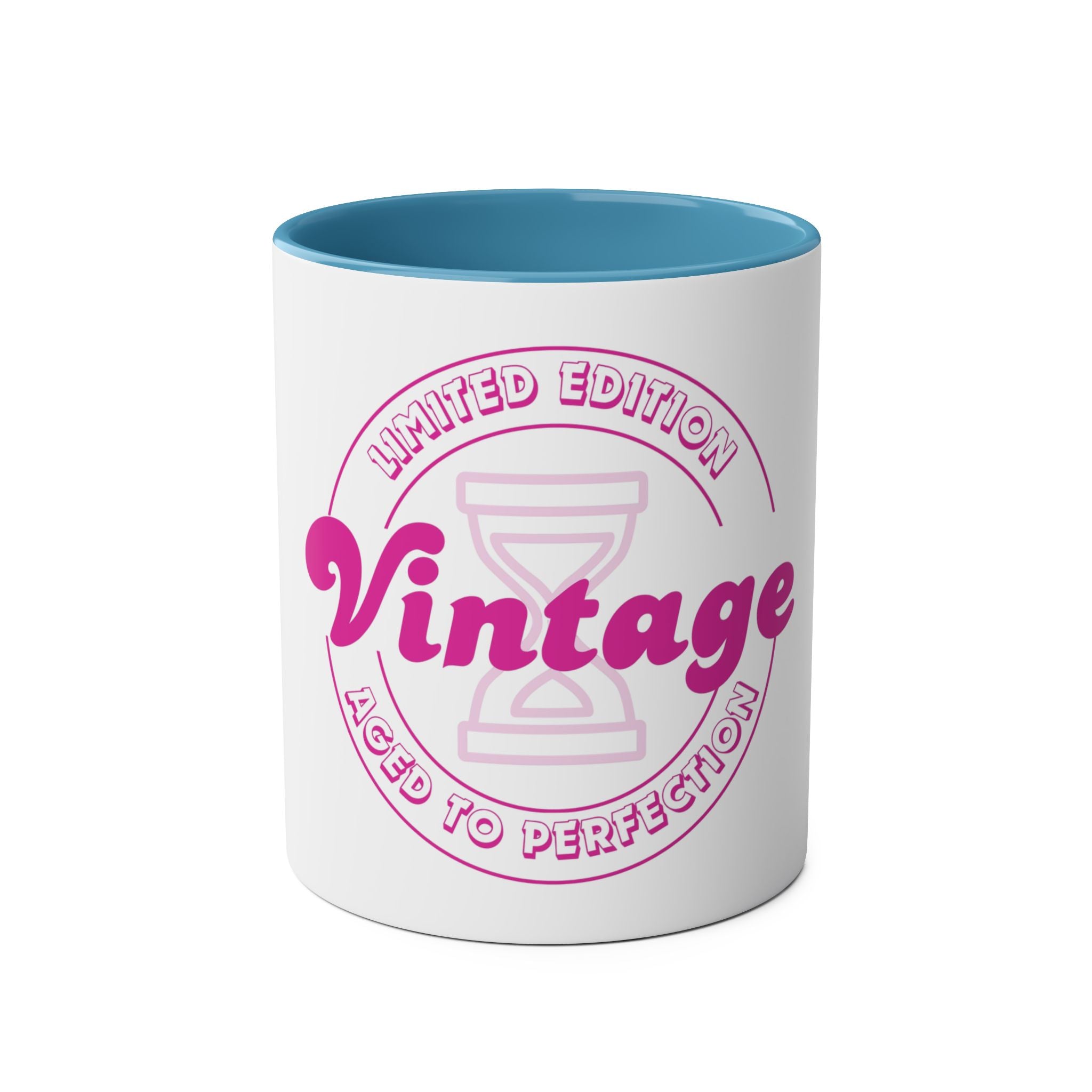 Vintage Two-Tone Coffee Mug, Unique Limited Edition Cup for Coffee Lovers, Gifts for Birthdays, Mother's Day, and Retro Collectors