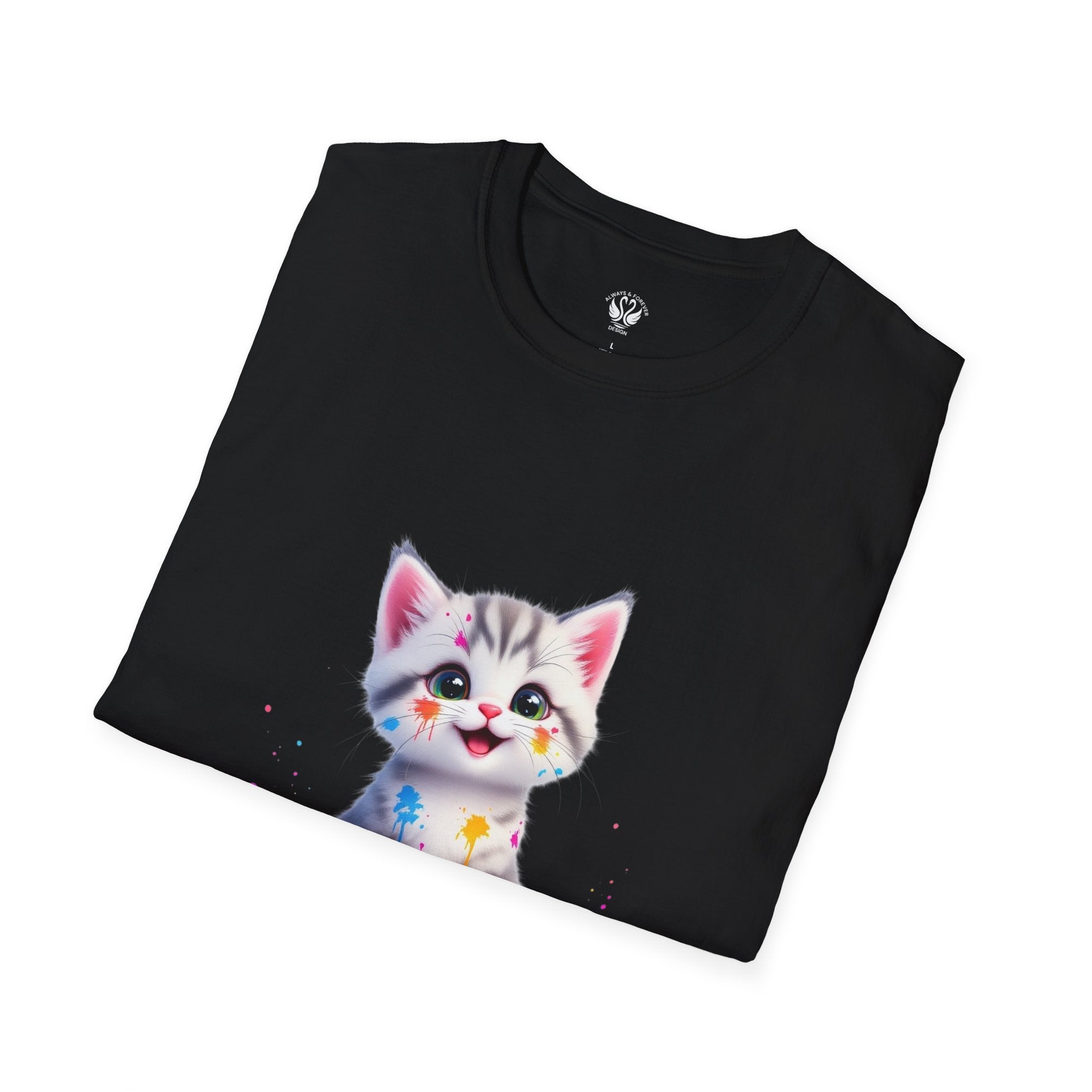 Cute Kitten Unisex Softstyle T-Shirt | Adorable Cat Tee for Animal Lovers, Gift for Birthdays, Pet Lovers, Fun Fashion, Everyday Wear