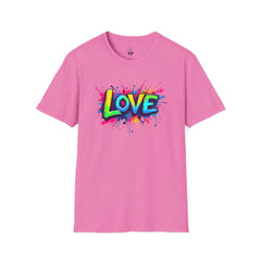 Colorful Love Unisex T-Shirt, Casual Wear, Gift for Him/Her, Valentine's Day, Family Reunion, Streetwear