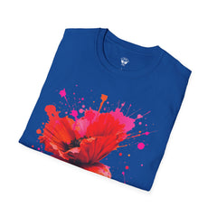 Vibrant Poppy Unisex T-Shirt, Colorful Art Tee, Summer Fashion, Gift for Nature Lovers, Casual Wear, Statement Piece