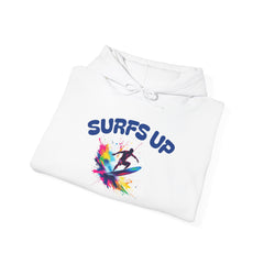 Surf's Up Unisex Heavy Blend Hooded Sweatshirt - Vibrant Beachwear for Surfers