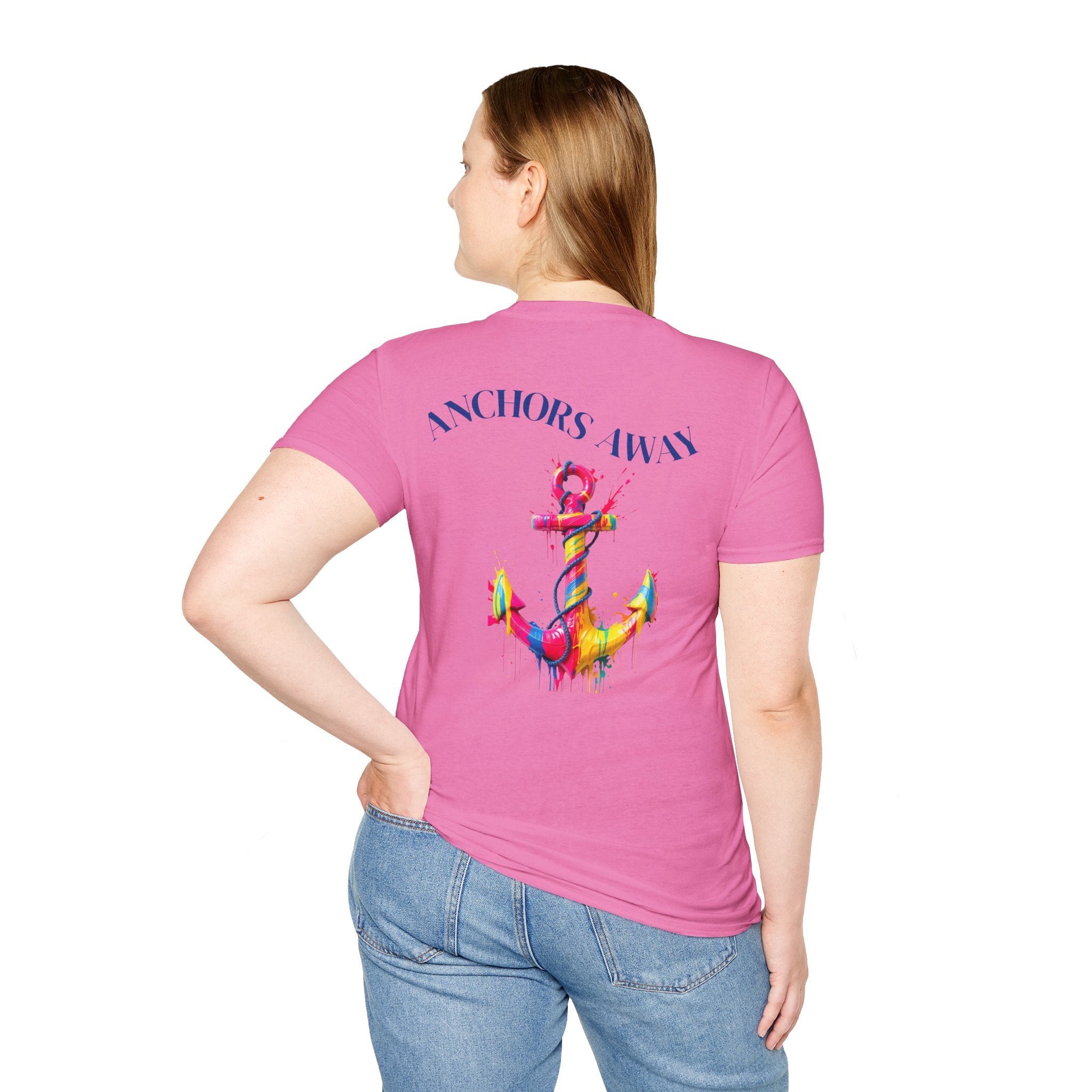 Colorful Anchor Design Unisex T-Shirt, Casual Tee, Nautical Gift, Beachwear, Summer Fashion, Gift for Sailors