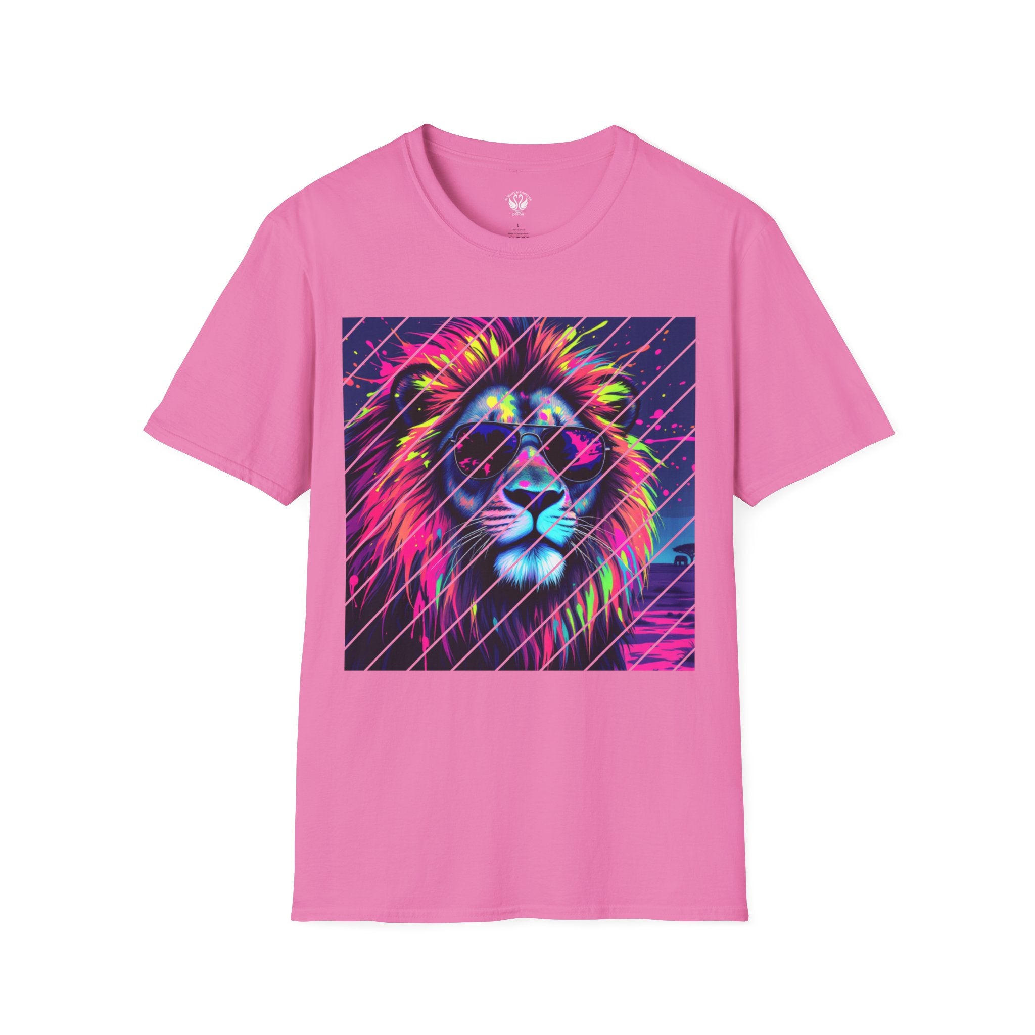 Vibrant Lion Graphic T-Shirt, Colorful Unisex Tee, Gift for Animal Lovers, Trendy Casual Wear, Perfect for Birthdays and Celebrations