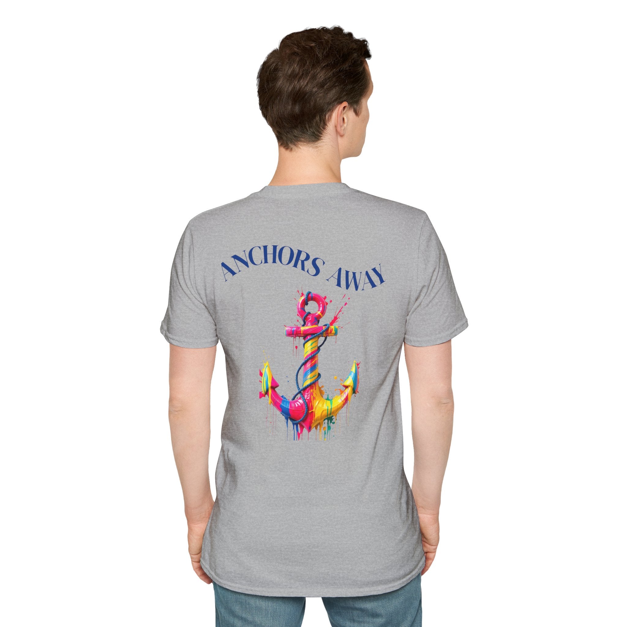 Colorful Anchor Design Unisex T-Shirt, Casual Tee, Nautical Gift, Beachwear, Summer Fashion, Gift for Sailors