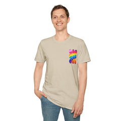 Vibrant Rainbow Softstyle T-Shirt, Unisex Pride Tee, LGBTQ+ Apparel, Colorful Casual Wear, Summer Festival Shirt