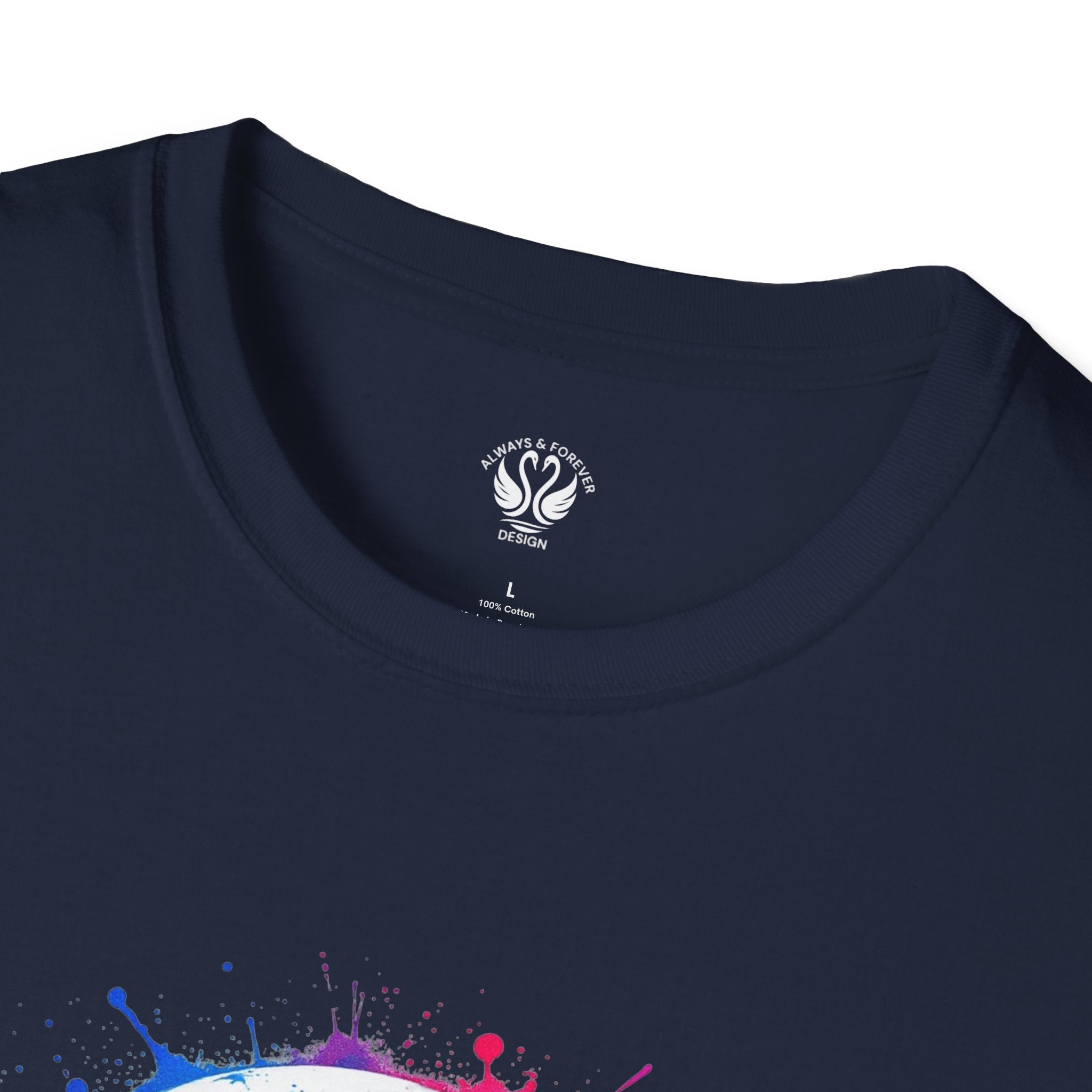Colorful Handprint Football Unisex T-Shirt, Fun Tee for Kids and Adults, Gift for Artists, Birthday, Art Lovers and Celebrations