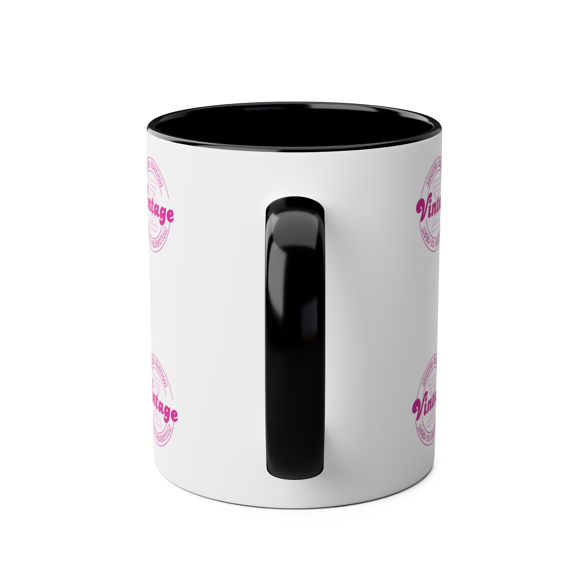 Vintage Two-Tone Coffee Mug, Unique Limited Edition Cup for Coffee Lovers, Gifts for Birthdays, Mother's Day, and Retro Collectors