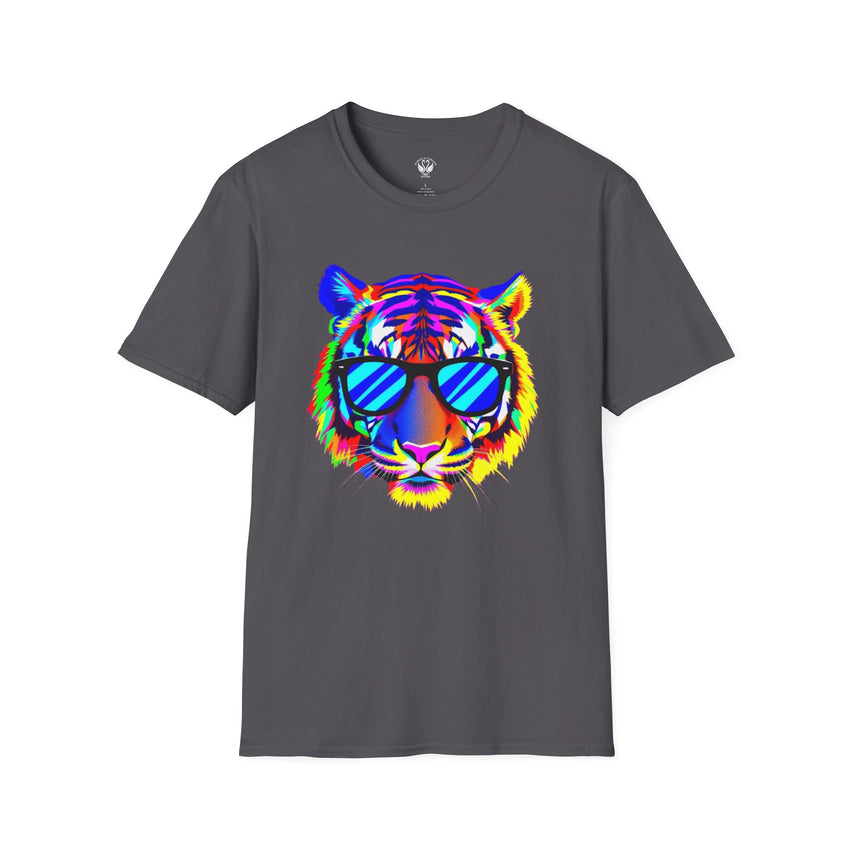 Colorful Tiger Graphic T-Shirt, Fun Apparel, Gift for Animal Lovers, Casual Wear, Summer Fashion, Festival Outfit