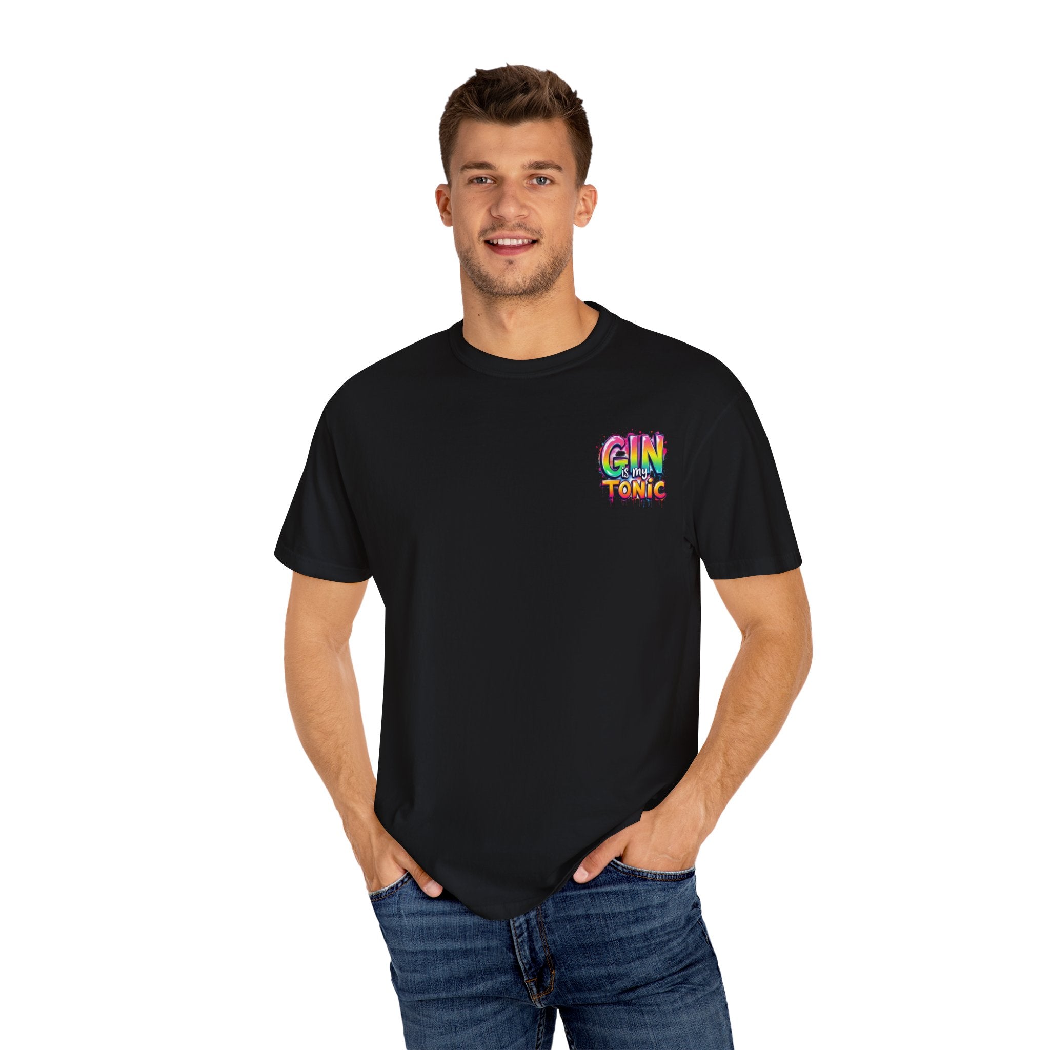 Gin is my Tonic Graphic T-Shirt, Unisex Vintage Tee, Perfect for Festivals, Beach Days, and Casual Wear, Gift for Sun Lovers