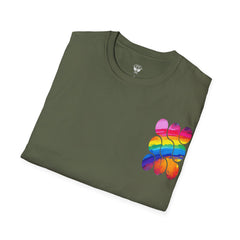 Vibrant Rainbow Softstyle T-Shirt, Unisex Pride Tee, LGBTQ+ Apparel, Colorful Casual Wear, Summer Festival Shirt