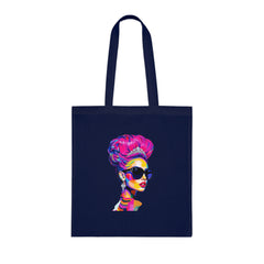 Chic Fashionista Cotton Tote Bag, Stylish Shopping Tote, Trendy Eco-Friendly Bag, Perfect Gift for Her, Art Print Bag