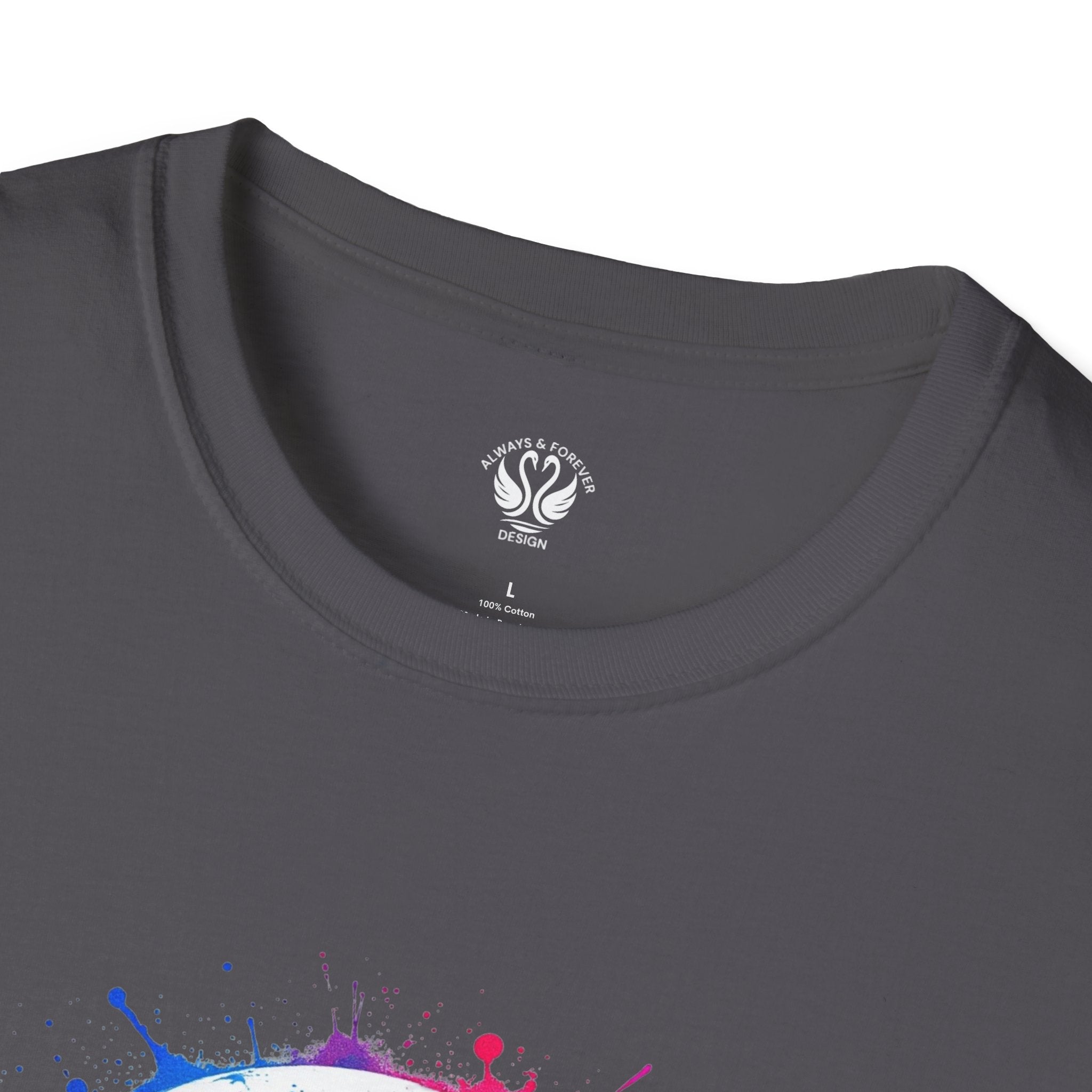 Colorful Handprint Football Unisex T-Shirt, Fun Tee for Kids and Adults, Gift for Artists, Birthday, Art Lovers and Celebrations
