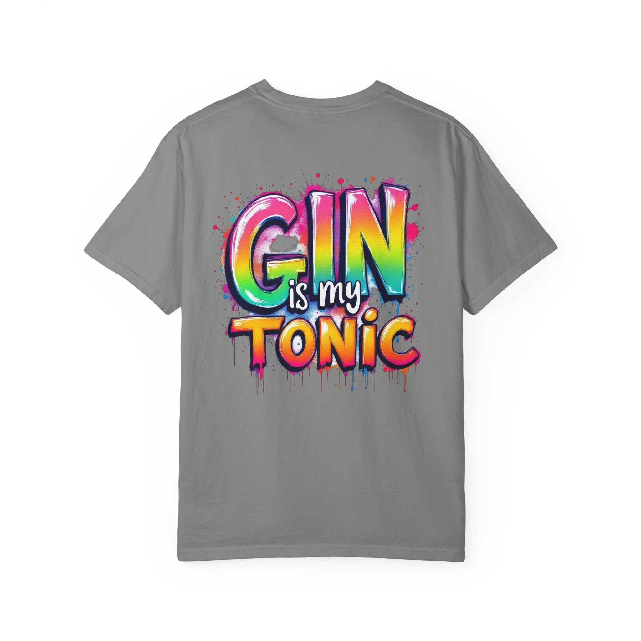 Gin is my Tonic Graphic T-Shirt, Unisex Vintage Tee, Perfect for Festivals, Beach Days, and Casual Wear, Gift for Sun Lovers