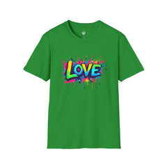 Colorful Love Unisex T-Shirt, Casual Wear, Gift for Him/Her, Valentine's Day, Family Reunion, Streetwear