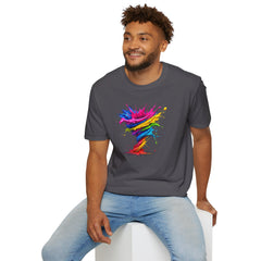 Vibrant Splash Art Tee, Colorful Unisex T-Shirt, Fun Graphic Tee, Summer Festival Top, Gift for Art Lovers, Casual Everyday Wear