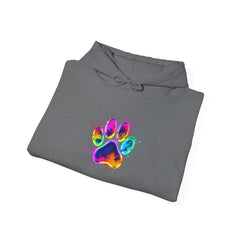 Colourful Paw Print Hoodie for Animal Lovers