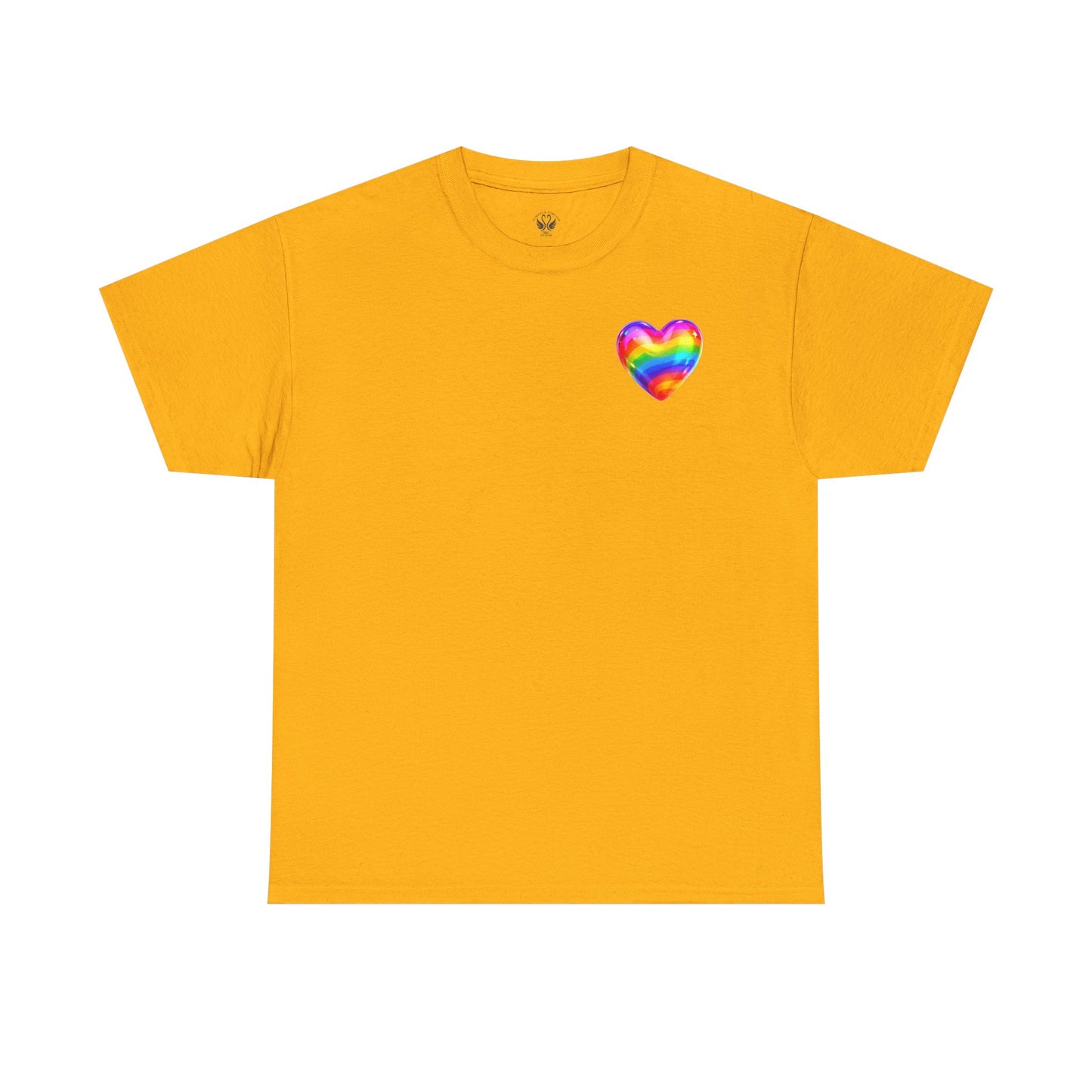 Rainbow Heart Unisex Heavy Cotton Tee - Vibrant LGBT Pride T-Shirt