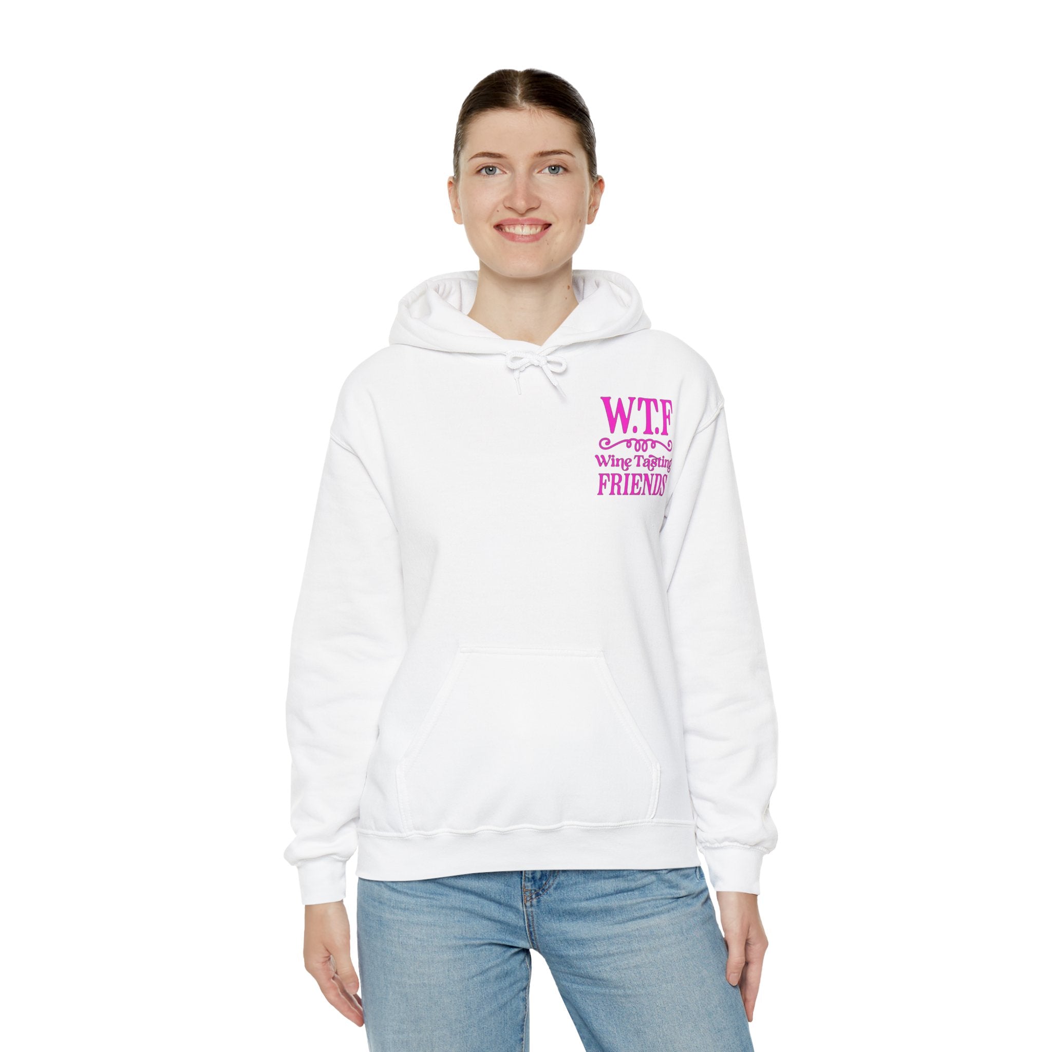 W.T.F. Wine Tasting Friends Hoodie - Unisex Heavy Blend Sweatshirt for Wine Lovers, Gift for Friends, Cozy Apparel for Tastings, Wine [...]