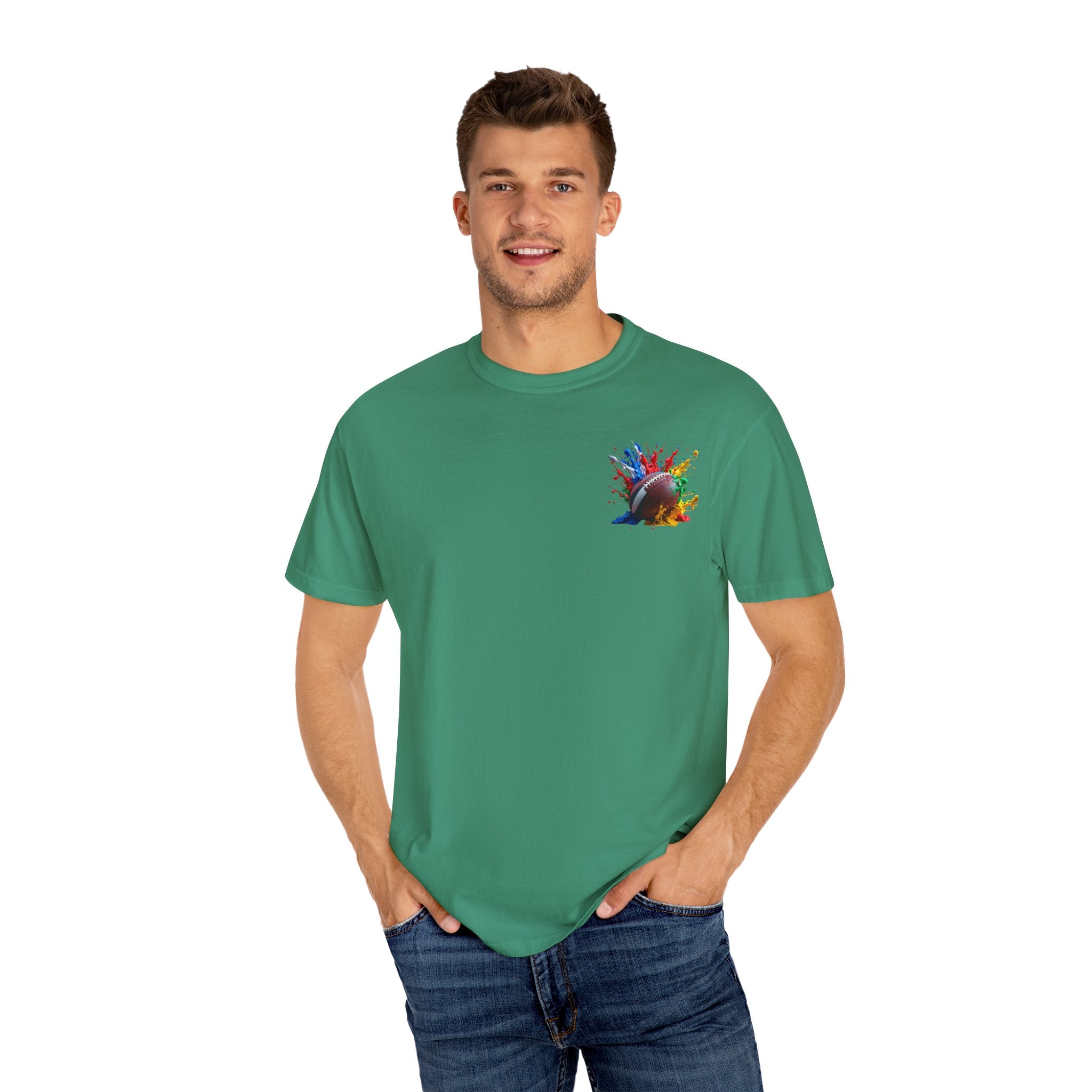 Rugby Ball Graphic T-Shirt, Unisex Vintage Tee, Perfect for Festivals, Beach Days, and Casual Wear, Gift for Sun Lovers