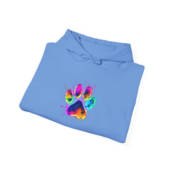 Colourful Paw Print Hoodie for Animal Lovers