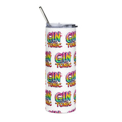 Colorful Gin Tonic Stainless Steel Tumbler - 20oz Travel Cup