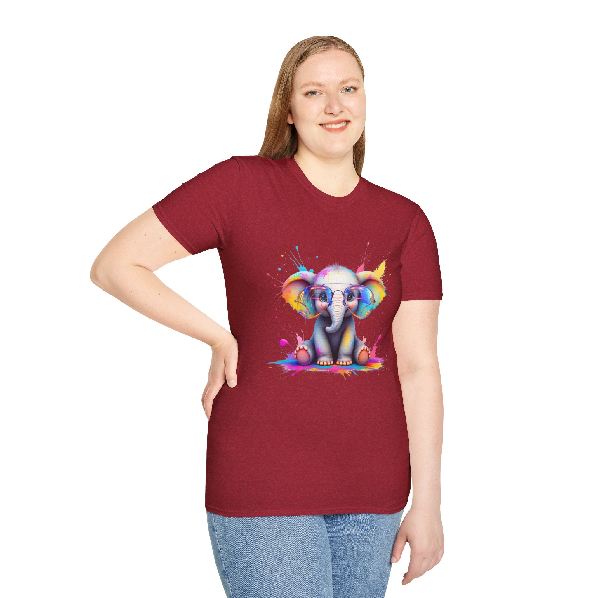 Cute Elephant Graphic T-Shirt, Fun Animal Tee, Gift for Animal Lovers, Casual Wear, Birthday, Eco-Friendly Cotton