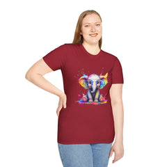 Cute Elephant Graphic T-Shirt, Fun Animal Tee, Gift for Animal Lovers, Casual Wear, Birthday, Eco-Friendly Cotton