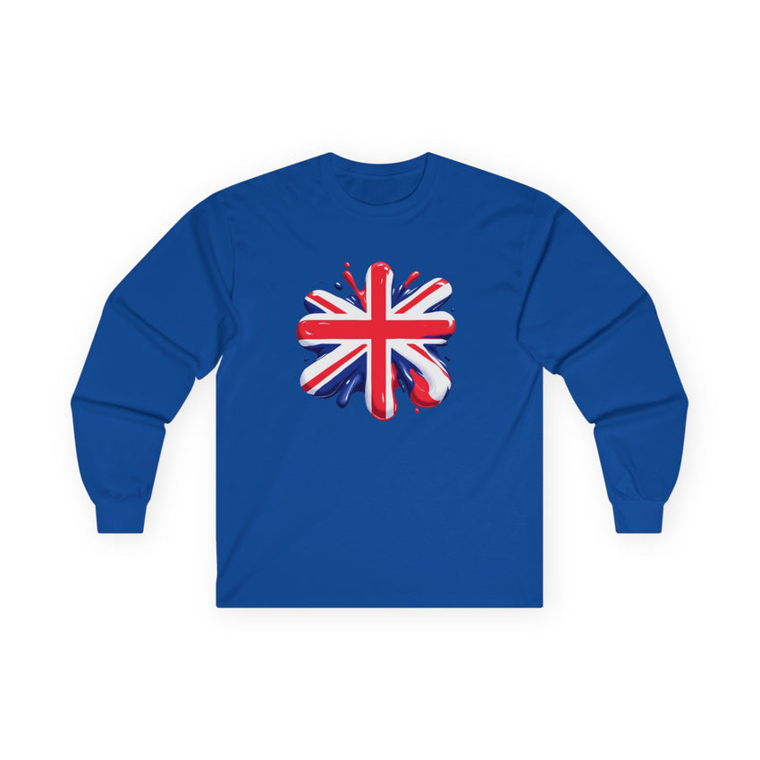 British Flag Long Sleeve Tee - Unisex Ultra Cotton, Perfect for Celebrations and Everyday Style